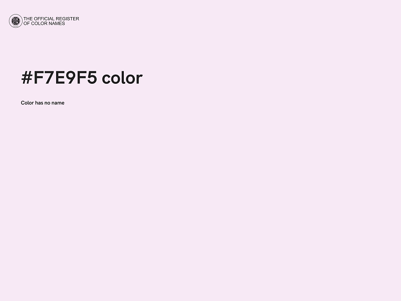 #F7E9F5 color image