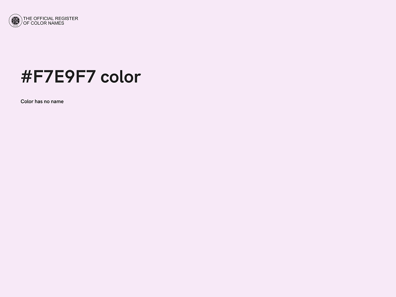 #F7E9F7 color image