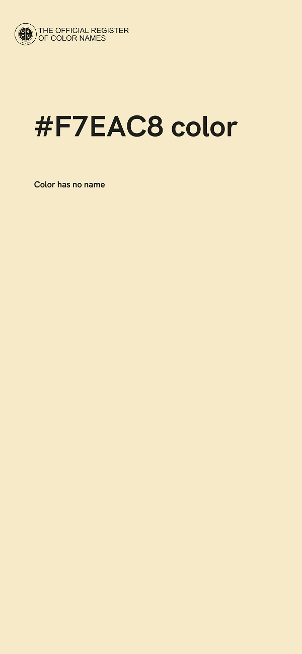 #F7EAC8 color image