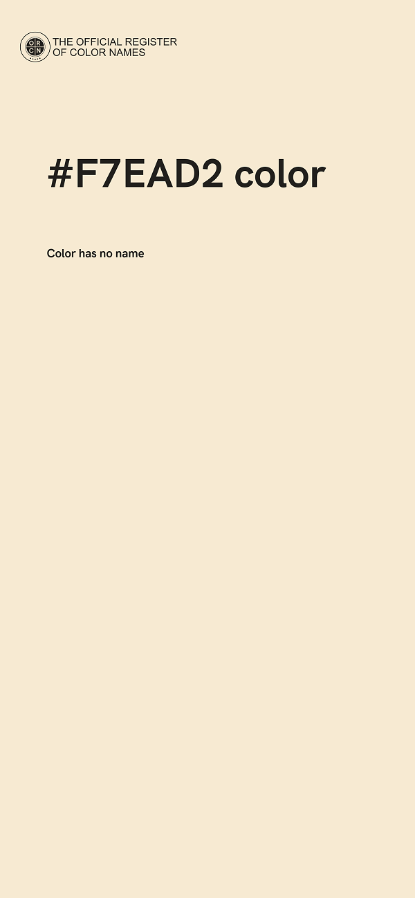 #F7EAD2 color image