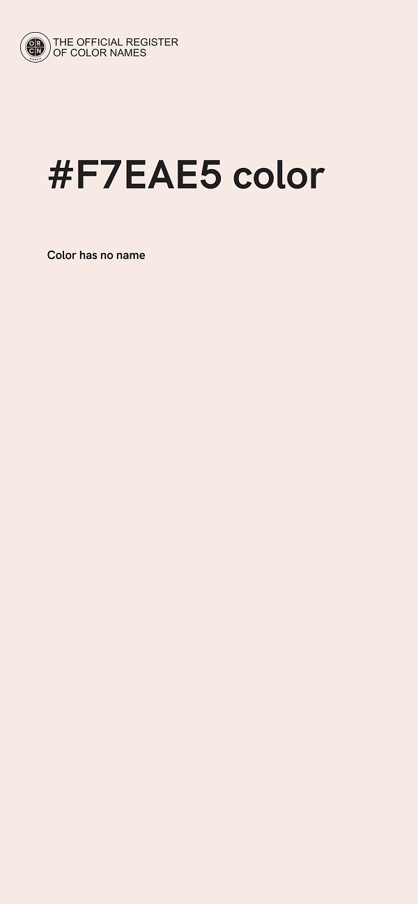 #F7EAE5 color image