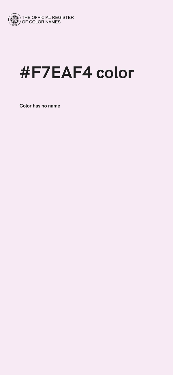 #F7EAF4 color image