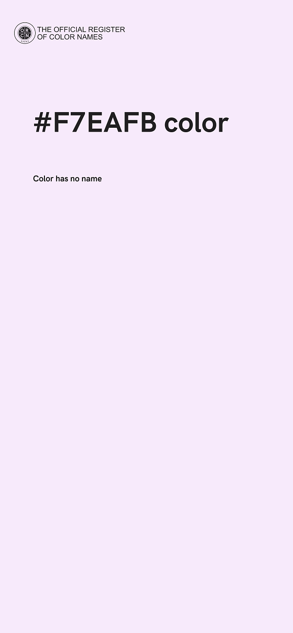#F7EAFB color image