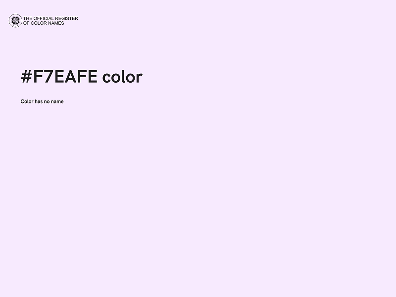 #F7EAFE color image