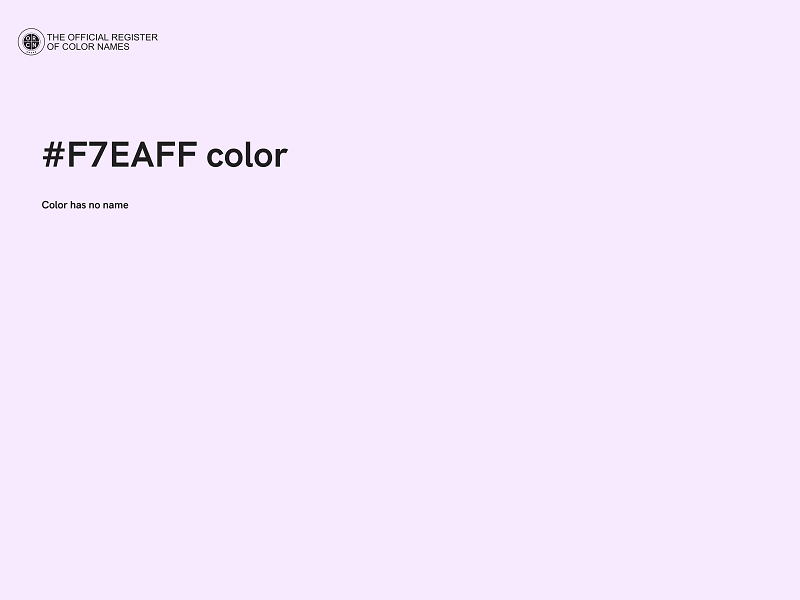 #F7EAFF color image