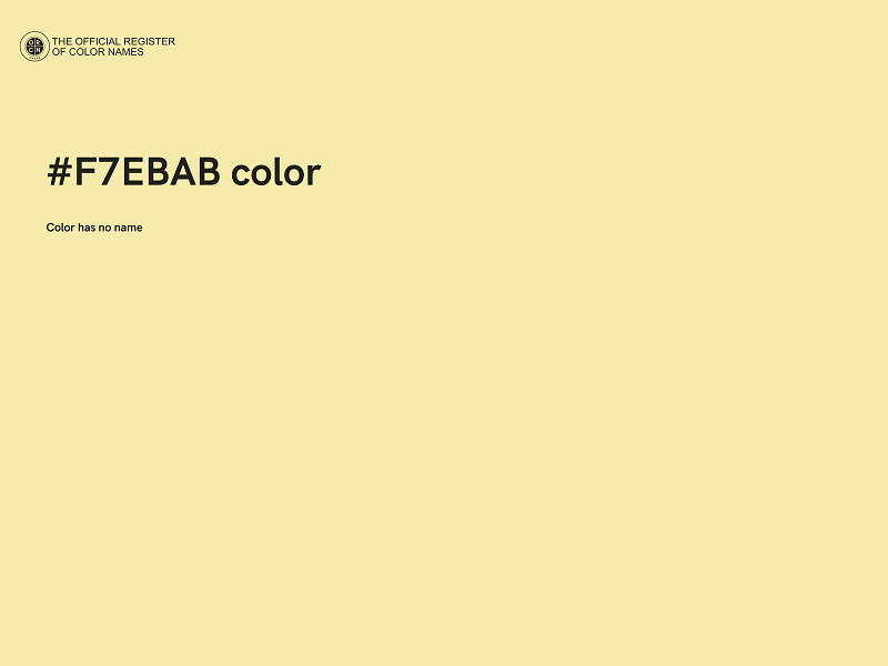 #F7EBAB color image