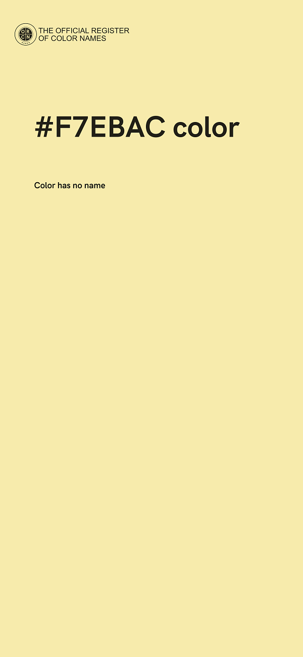#F7EBAC color image