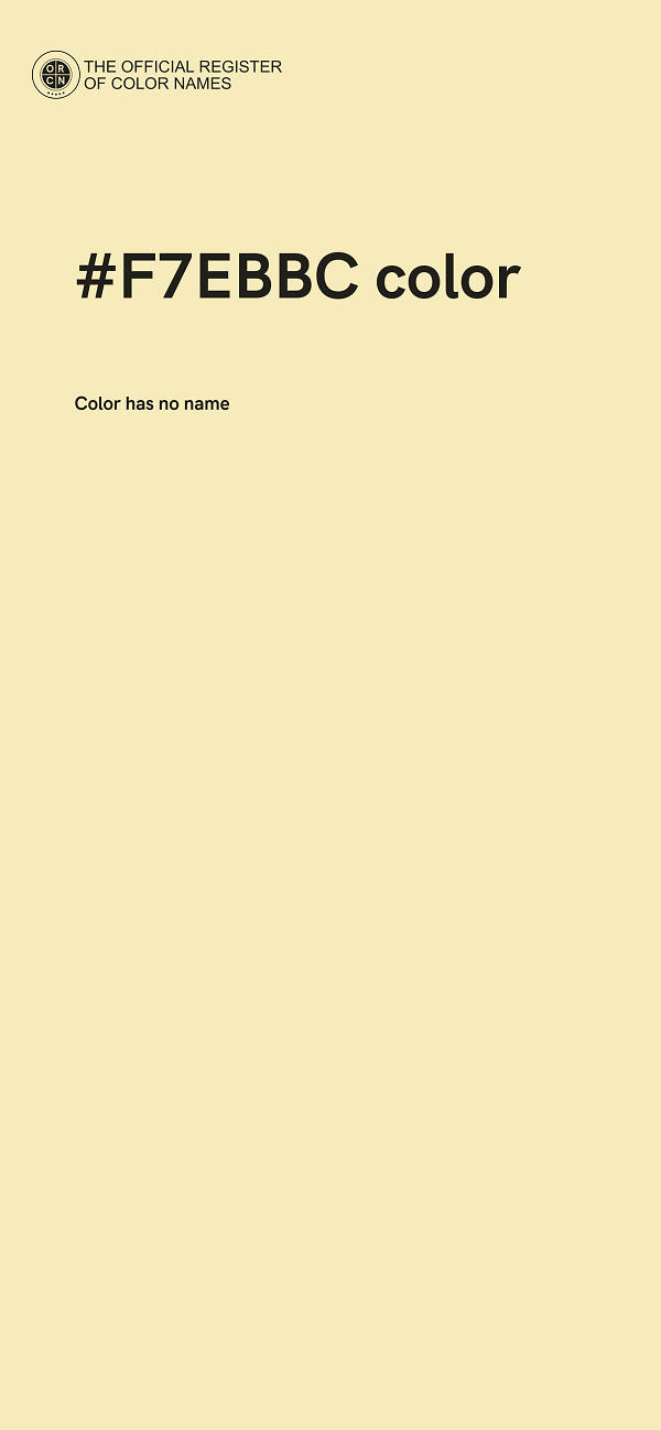 #F7EBBC color image