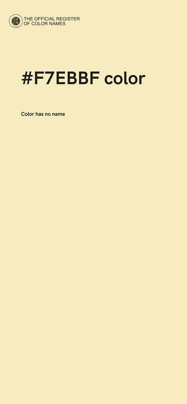 #F7EBBF color image