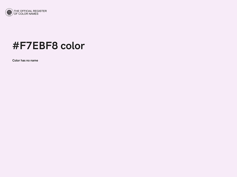 #F7EBF8 color image