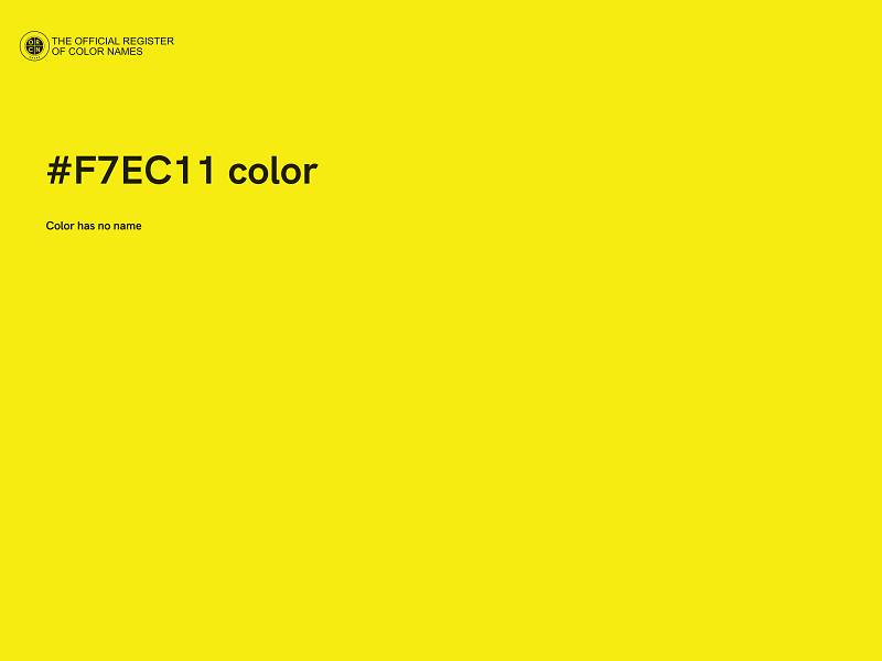 #F7EC11 color image