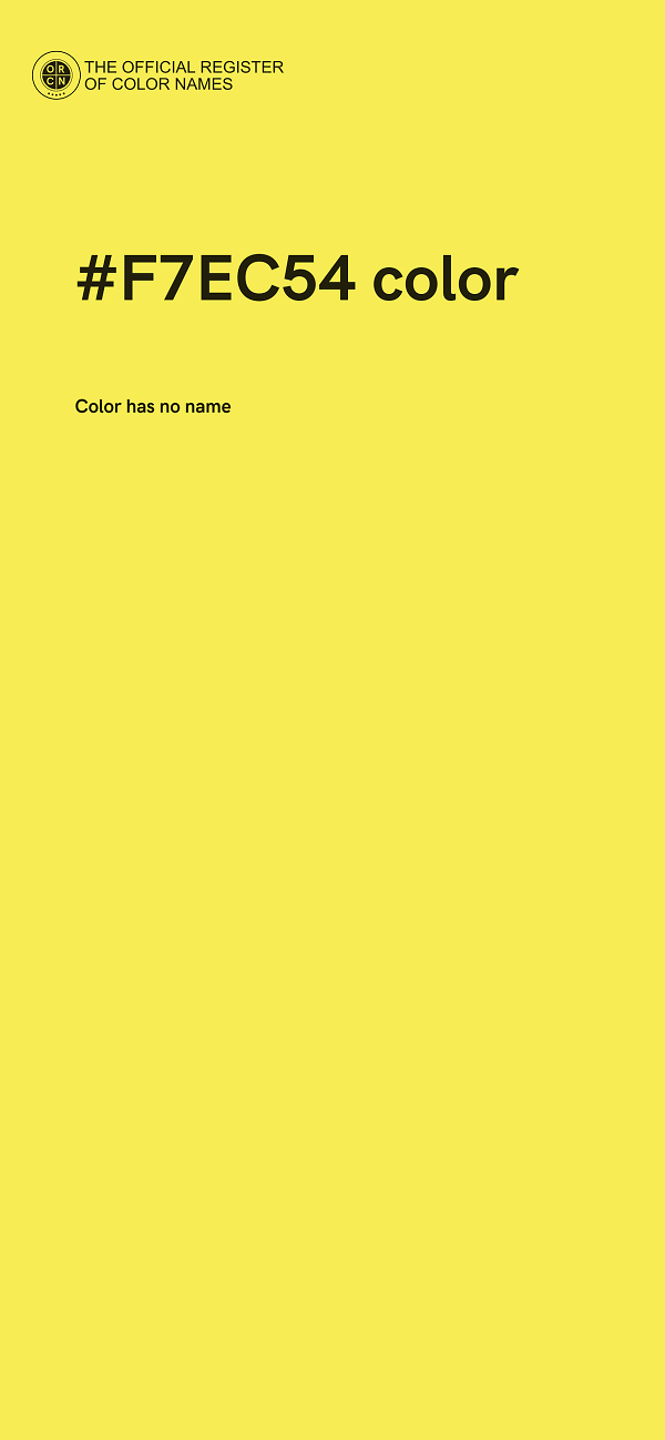 #F7EC54 color image