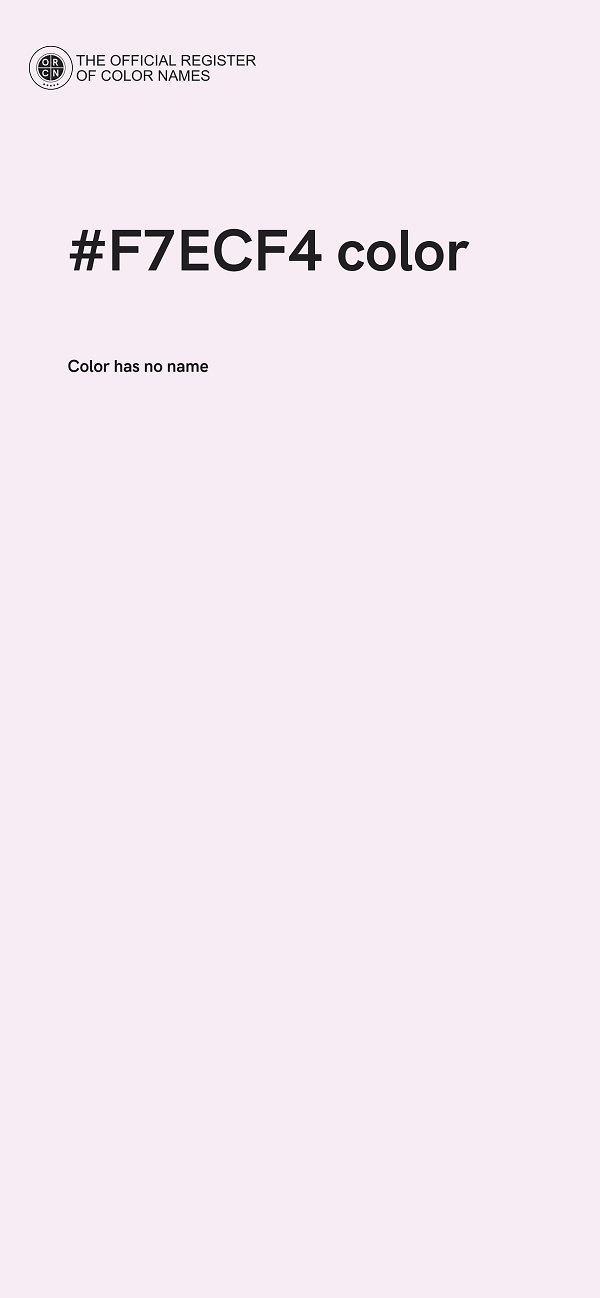 #F7ECF4 color image
