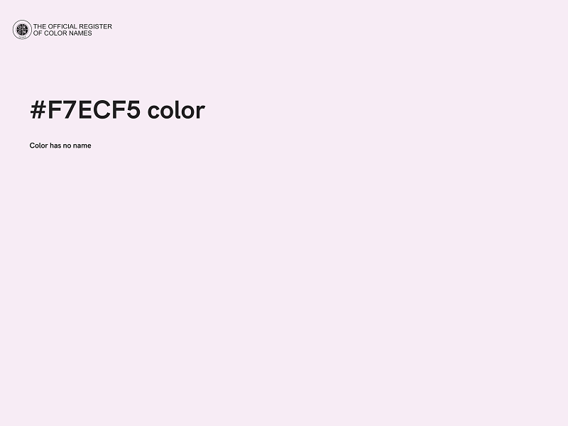 #F7ECF5 color image