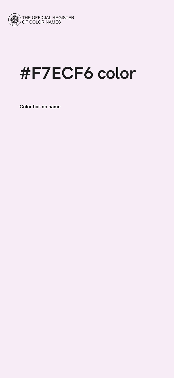 #F7ECF6 color image
