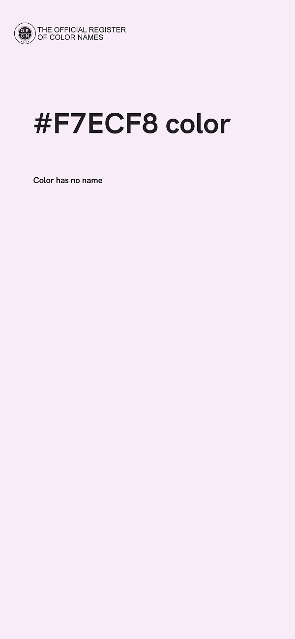 #F7ECF8 color image