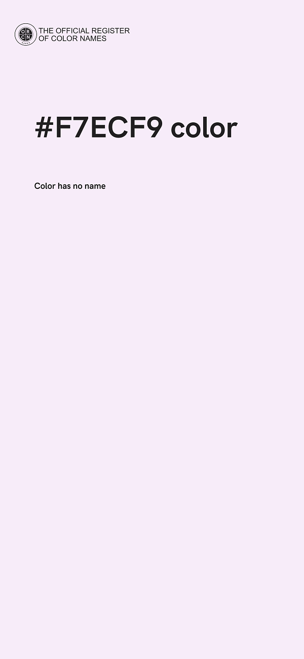 #F7ECF9 color image
