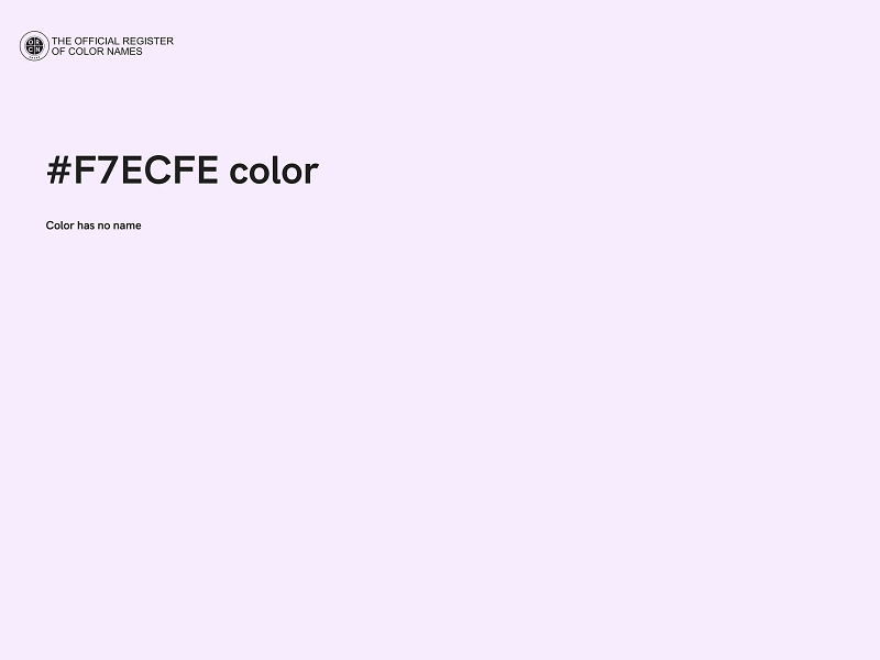 #F7ECFE color image