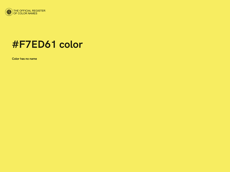 #F7ED61 color image