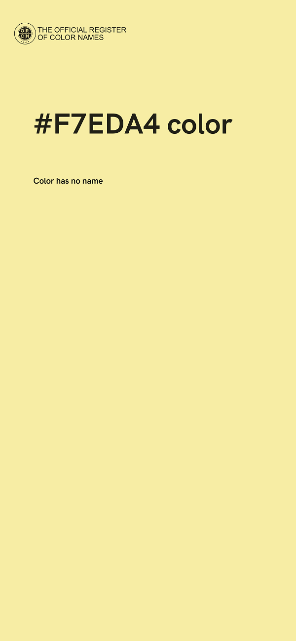 #F7EDA4 color image