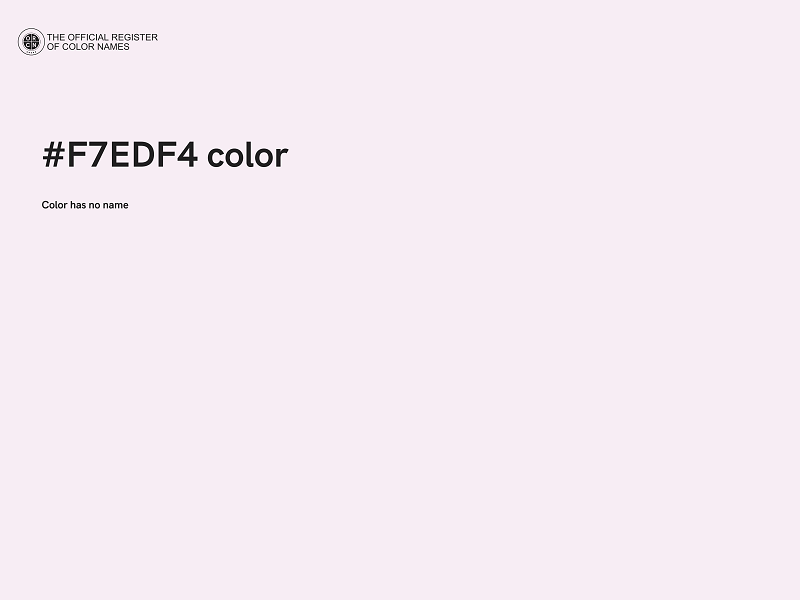#F7EDF4 color image