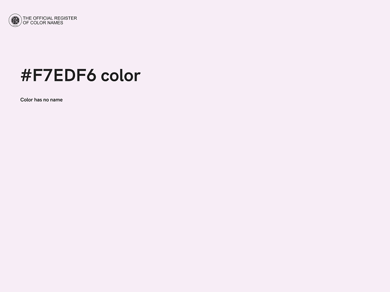 #F7EDF6 color image