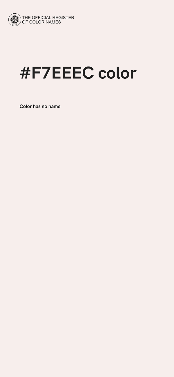 #F7EEEC color image