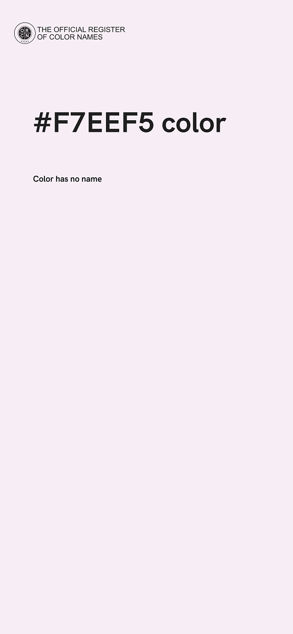 #F7EEF5 color image