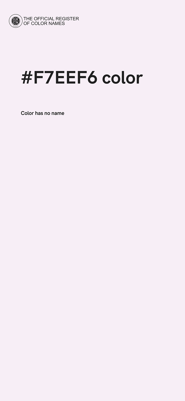 #F7EEF6 color image