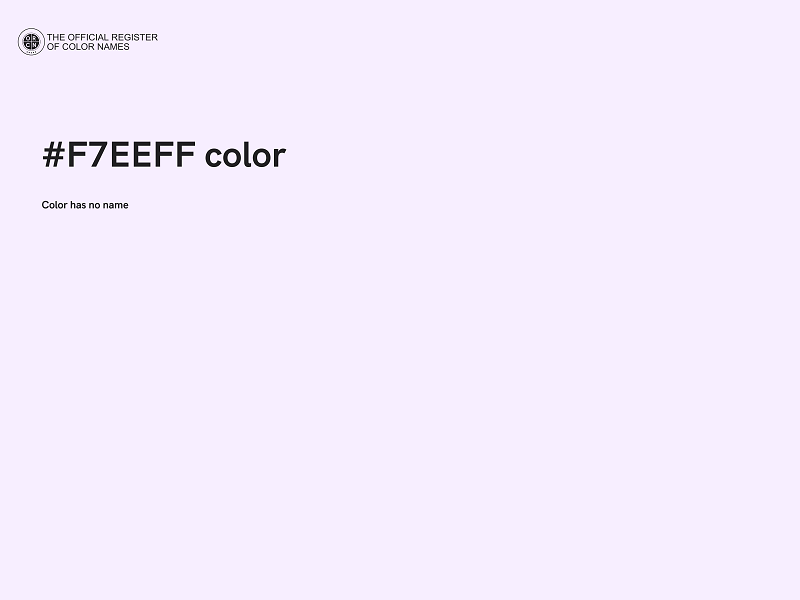 #F7EEFF color image