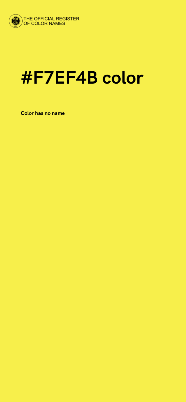#F7EF4B color image