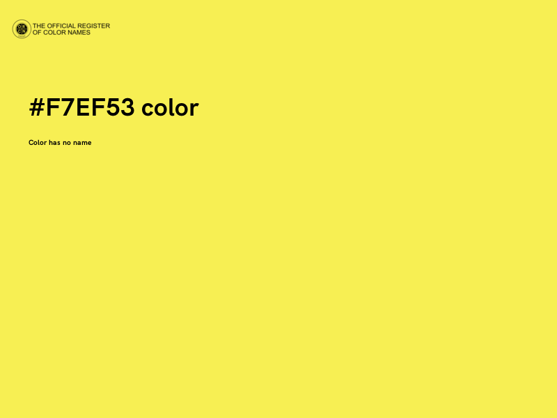 #F7EF53 color image