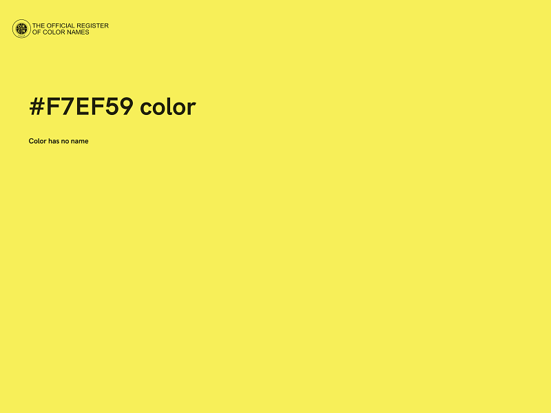 #F7EF59 color image