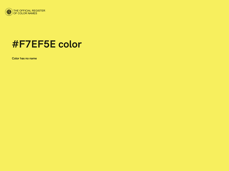 #F7EF5E color image
