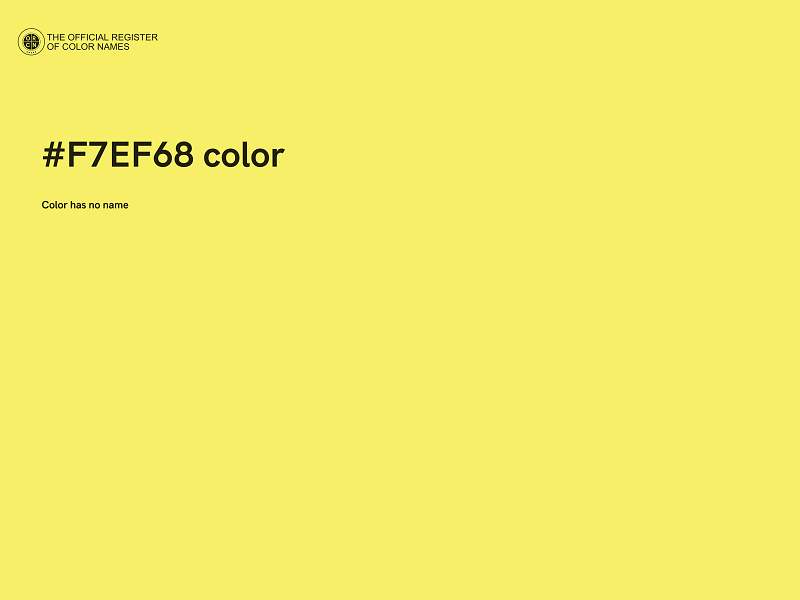 #F7EF68 color image