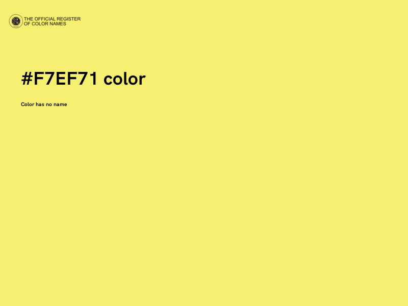 #F7EF71 color image