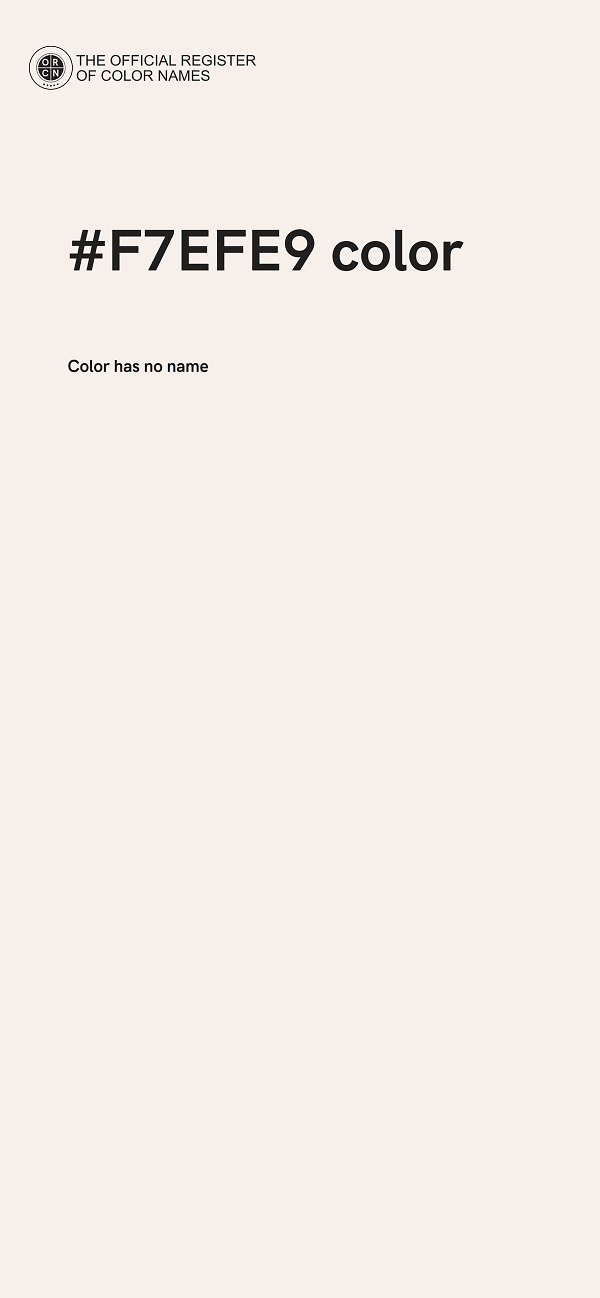 #F7EFE9 color image