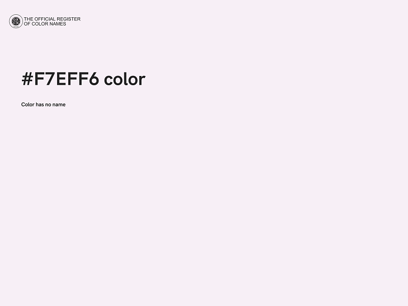 #F7EFF6 color image