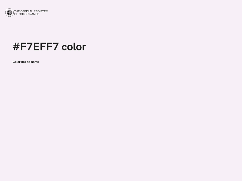#F7EFF7 color image