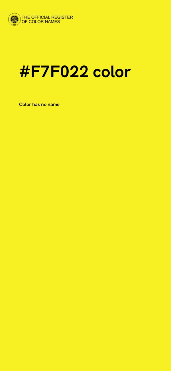 #F7F022 color image