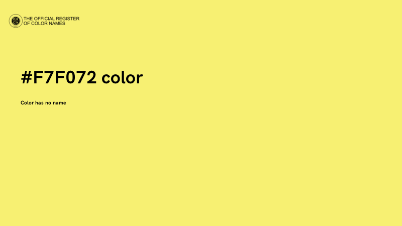 #F7F072 color image