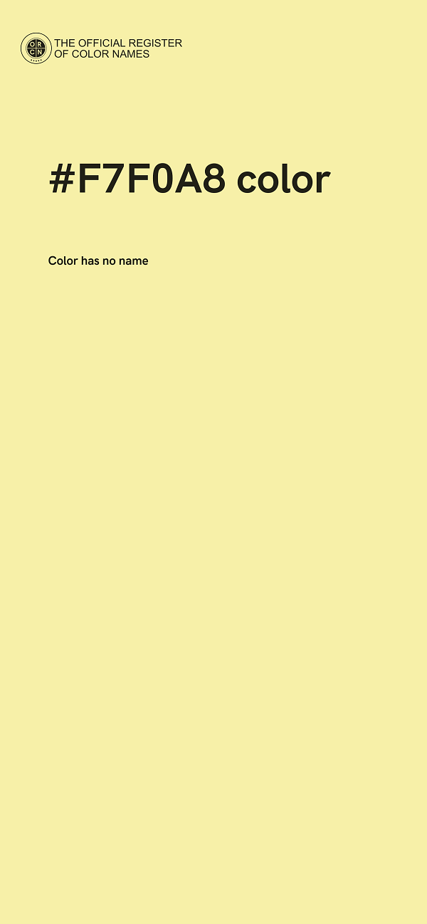 #F7F0A8 color image