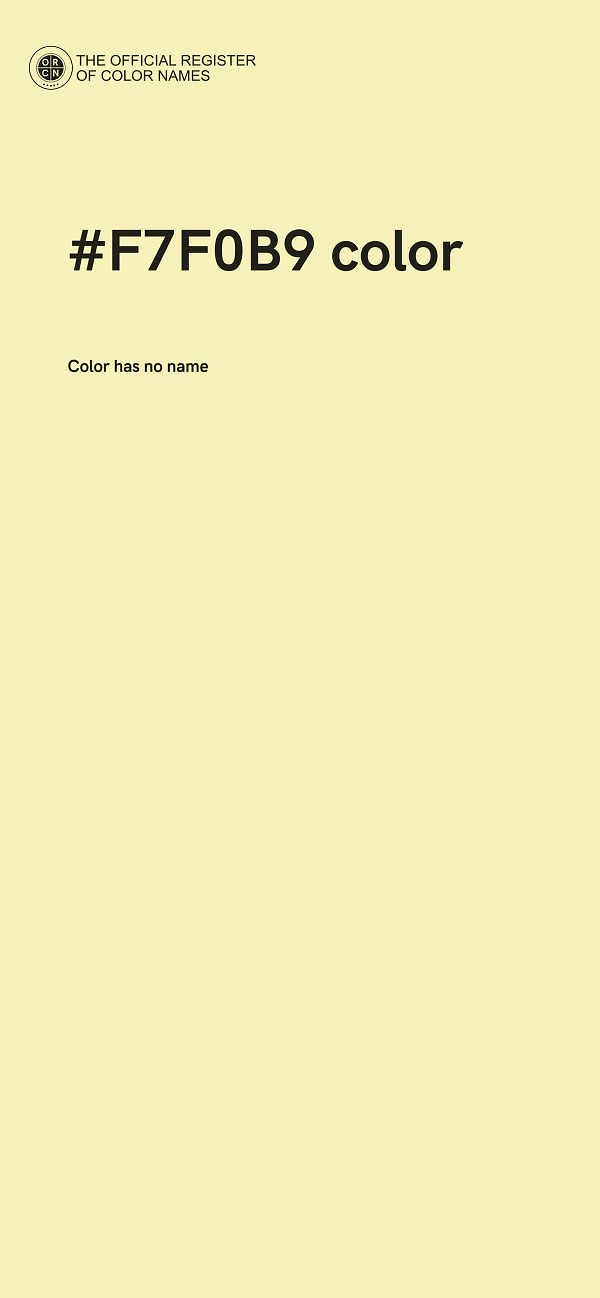 #F7F0B9 color image