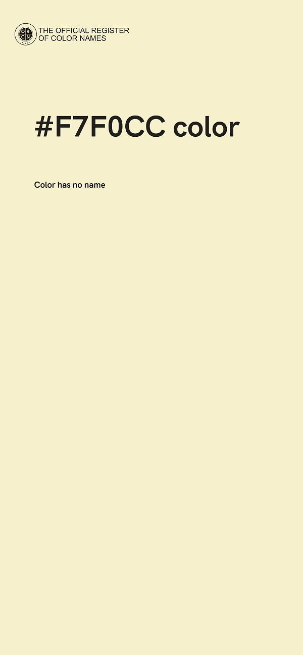 #F7F0CC color image