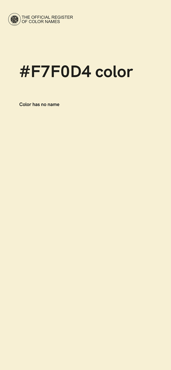 #F7F0D4 color image