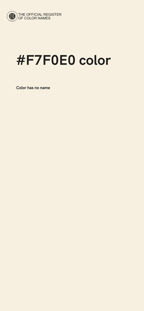#F7F0E0 color image