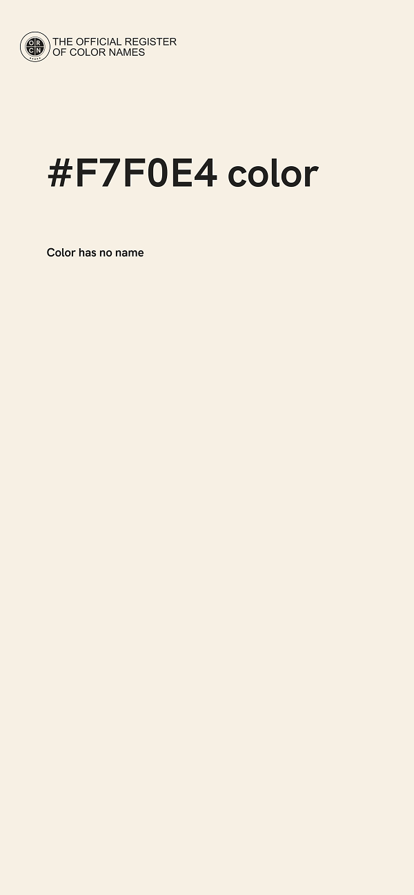 #F7F0E4 color image