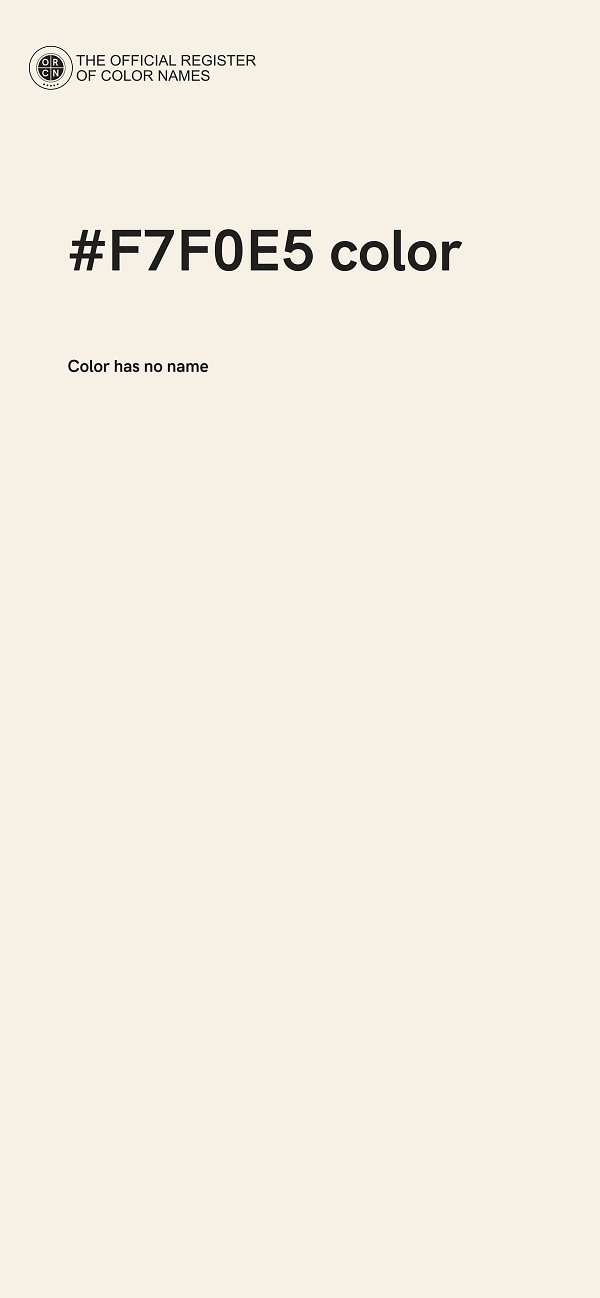 #F7F0E5 color image