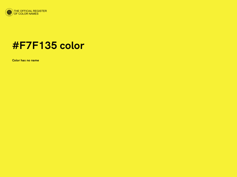 #F7F135 color image
