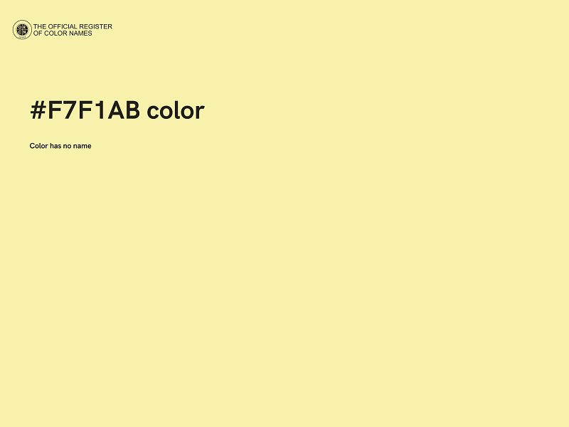 #F7F1AB color image